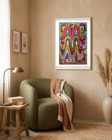 Pop Abstract Asimetrico A5 framed in a tender room thumbnail
