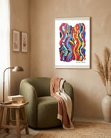 Pop Abstract Asimetrico 21 Copia framed in a tender room thumbnail