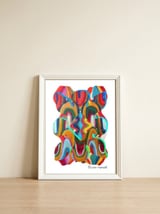 Pop Abstract Asimetrico 24 Copia — framed, leaning against the wall thumbnail