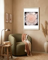 Rose Night Mandala framed in a tender room thumbnail