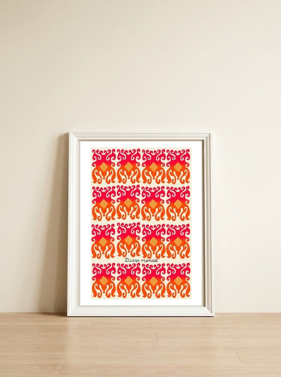 Tapiz Perfiles 2023 14 — framed, leaning against the wall
