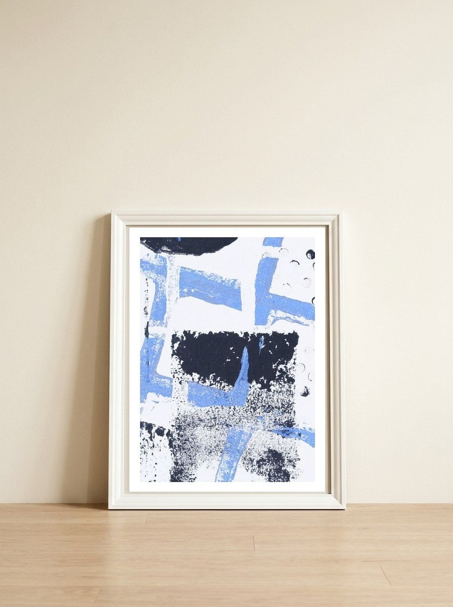 Wild World III — framed, leaning against the wall