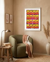 Tapiz Perfiles 2023 23 framed in a tender room thumbnail