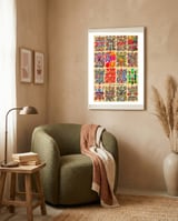Tapiz Perfiles 2023 27 framed in a tender room thumbnail
