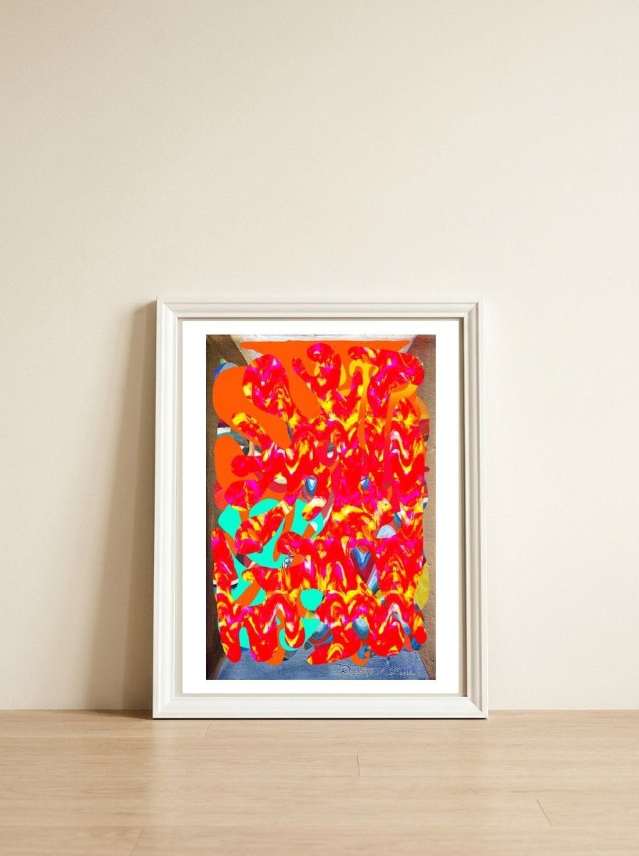 Pop Abstract 2023 Nuevo 4 — framed, leaning against the wall