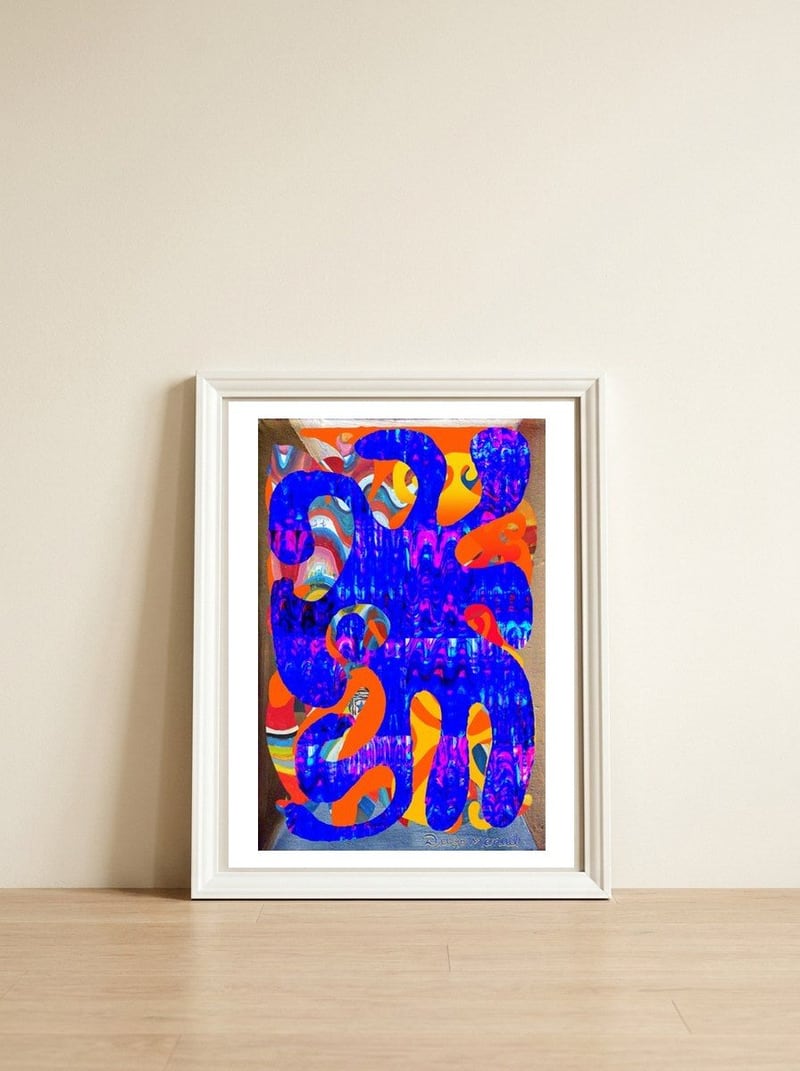 Pop Abstract 2023 Nuevo 8 — framed, leaning against the wall