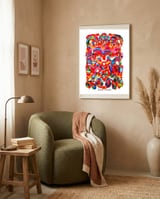 Pop Abstract Asimetrico 32 Copia framed in a tender room thumbnail