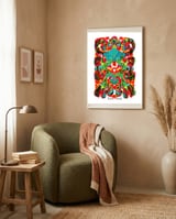 Pop Abstract Asimetrico 34 Copia framed in a tender room thumbnail