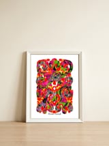 Pop Abstract Asimetrico 35 Copia — framed, leaning against the wall thumbnail