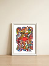 Pop Abstract Asimetrico 39 Copia — framed, leaning against the wall thumbnail
