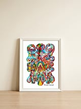 Pop Abstract Asimetrico 42 Copia — framed, leaning against the wall thumbnail