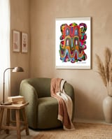 Pop Abstract Asimetrico 38 Copia framed in a tender room thumbnail