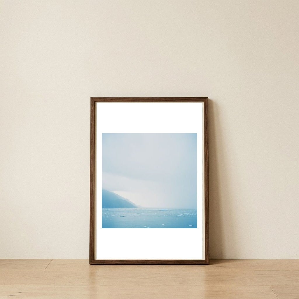 time passing by - Glacier 1-Right — framed, leaning against the wall