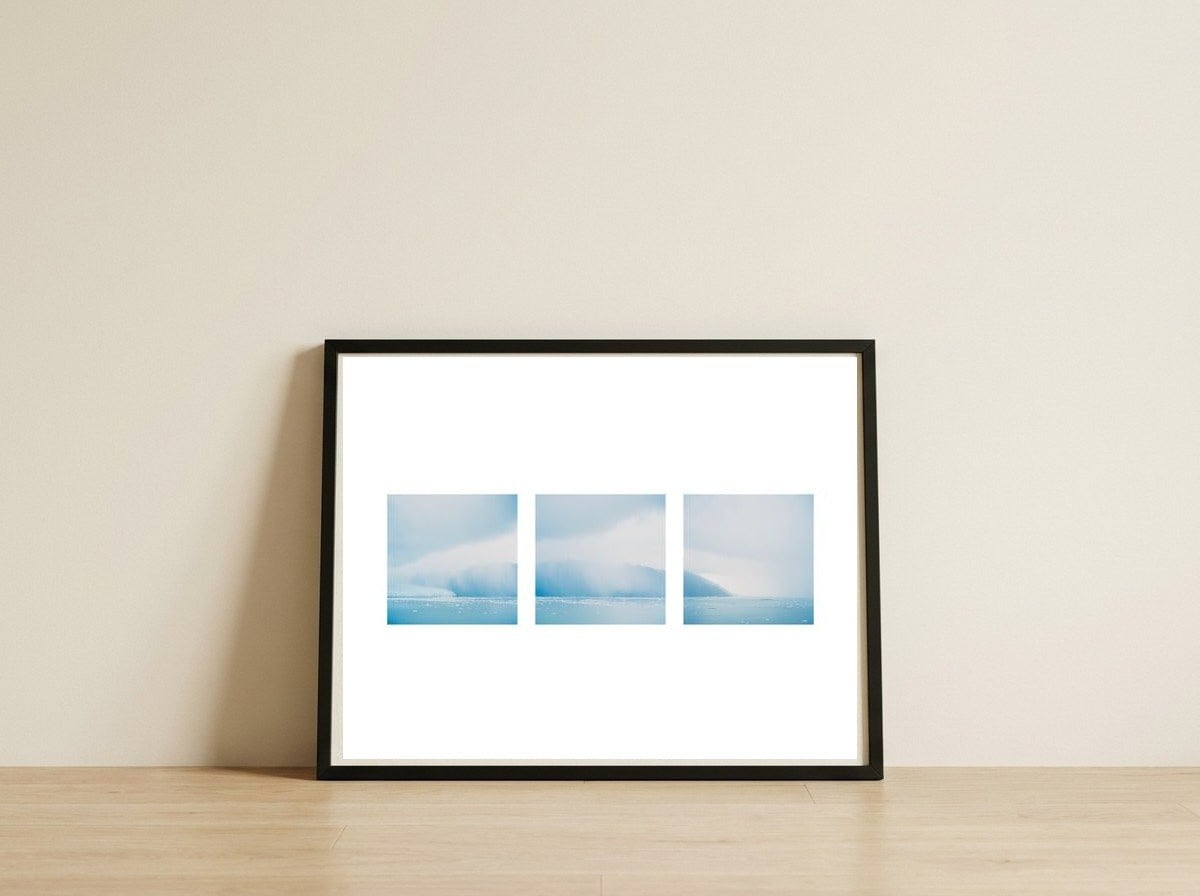 time passing by - Glacier 1 — framed, leaning against the wall