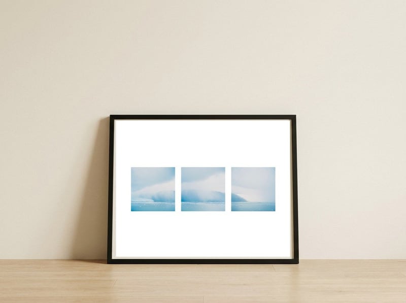 time passing by - Glacier 1 — framed, leaning against the wall