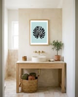 Watercolor Tropical Leaf IV framed in a breezy room thumbnail