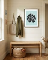 Watercolor Tropical Leaf IV framed in a relaxed room thumbnail