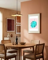 Watercolor Tropical Leaf III framed in a intimate room thumbnail