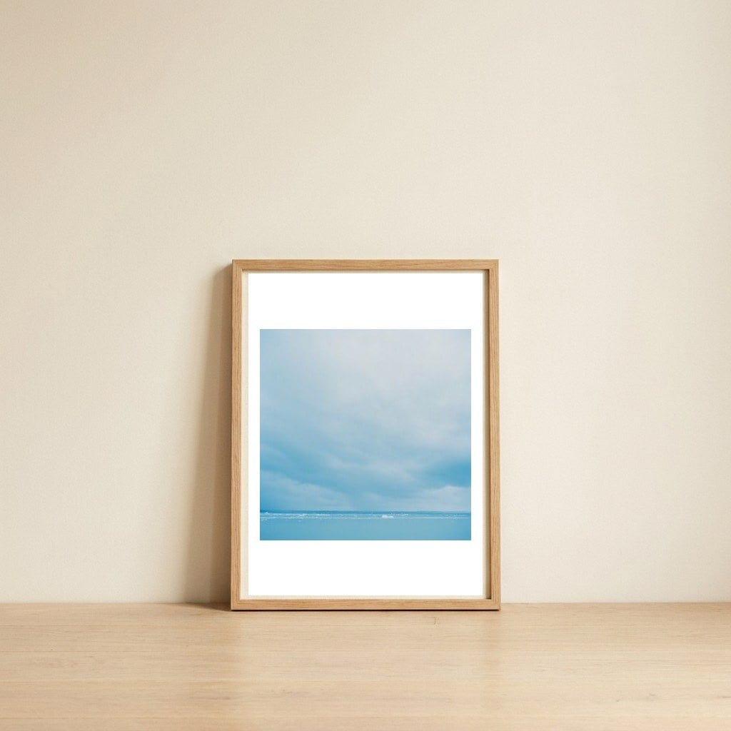 time passing by - Glacier 2-Left — framed, leaning against the wall