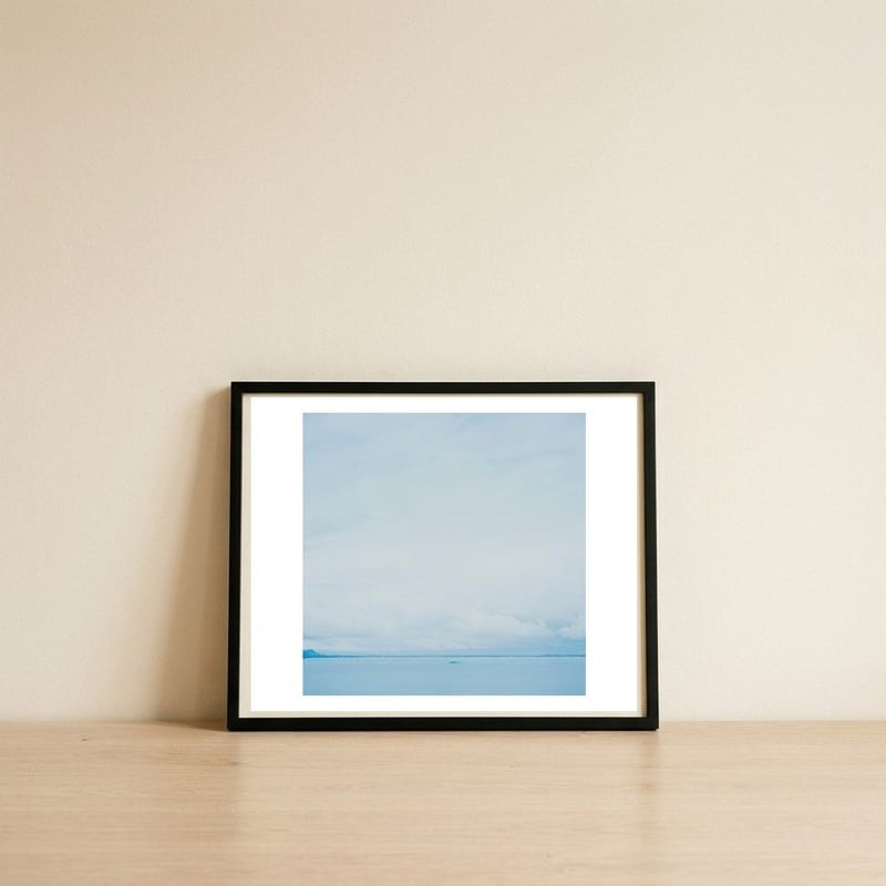 time passing by - Glacier 02 - Right — framed, leaning against the wall