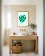 Watercolor Tropical Leaf II framed in a breezy room thumbnail