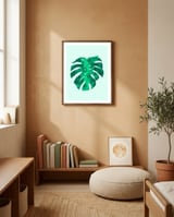 Watercolor Tropical Leaf II framed in a gentle room thumbnail