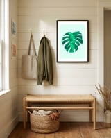 Watercolor Tropical Leaf II framed in a relaxed room thumbnail
