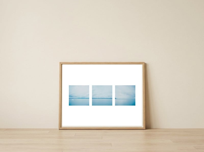 time passing by - Glacier 3 — framed, leaning against the wall