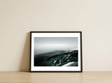 remaining-snow-mountain — framed, leaning against the wall thumbnail