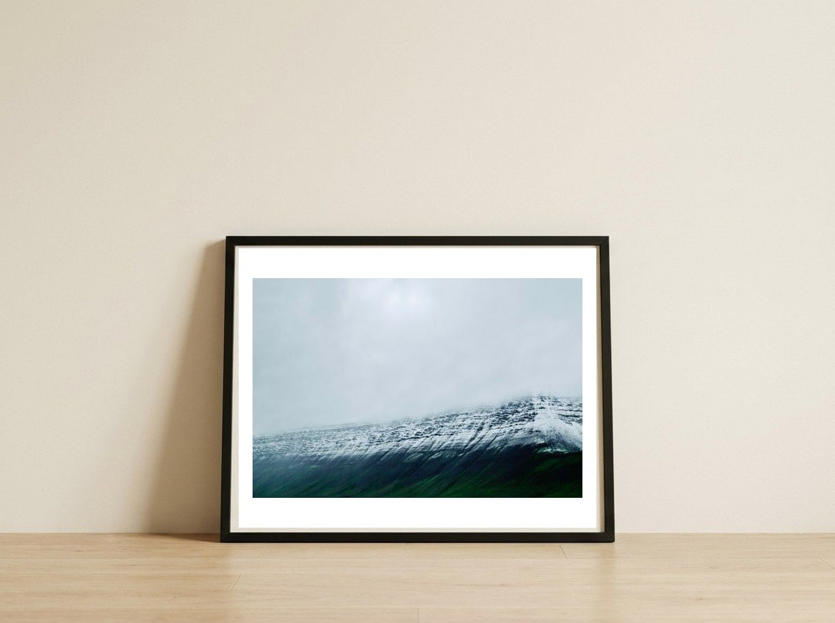 snow-mountain-iceland-2 — framed, leaning against the wall