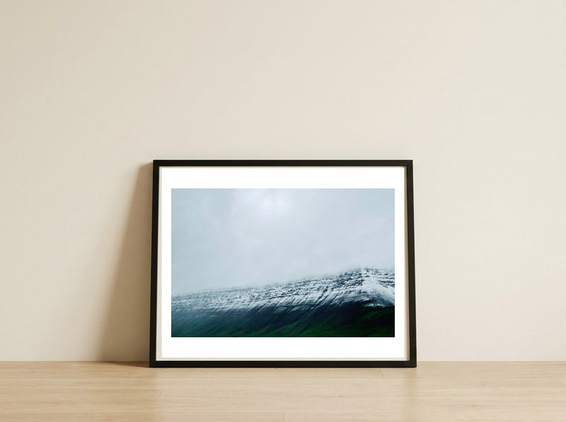 snow-mountain-iceland-2 — framed, leaning against the wall