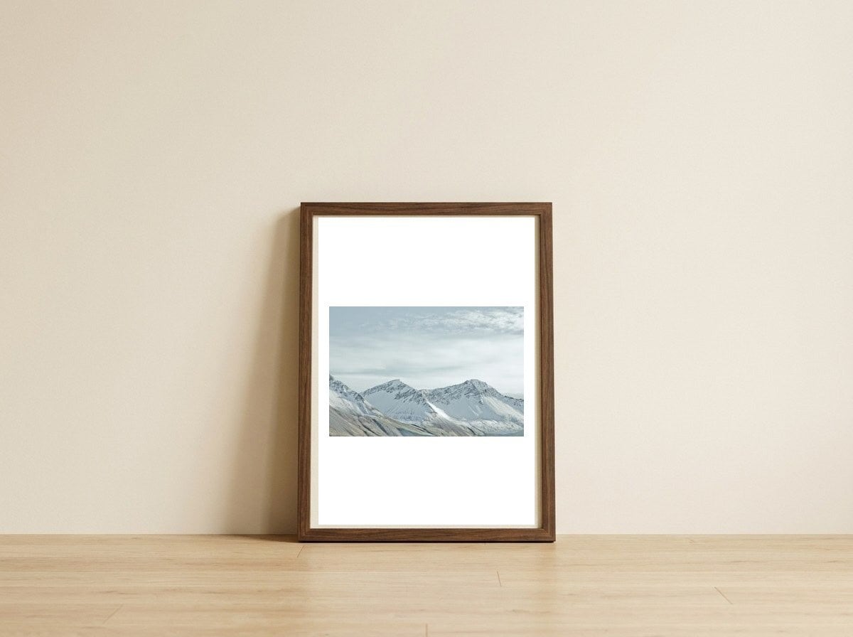 snow-mountain-iceland-4 — framed, leaning against the wall