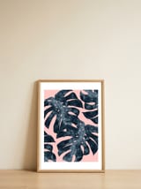 Watercolor Tropical Leaf I — framed, leaning against the wall thumbnail