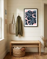 Watercolor Tropical Leaf I framed in a relaxed room thumbnail