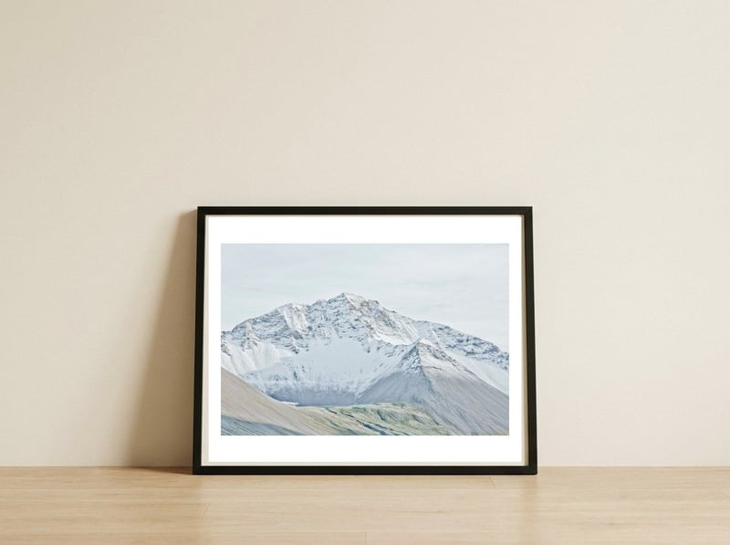 snow-mountain-iceland-5 — framed, leaning against the wall