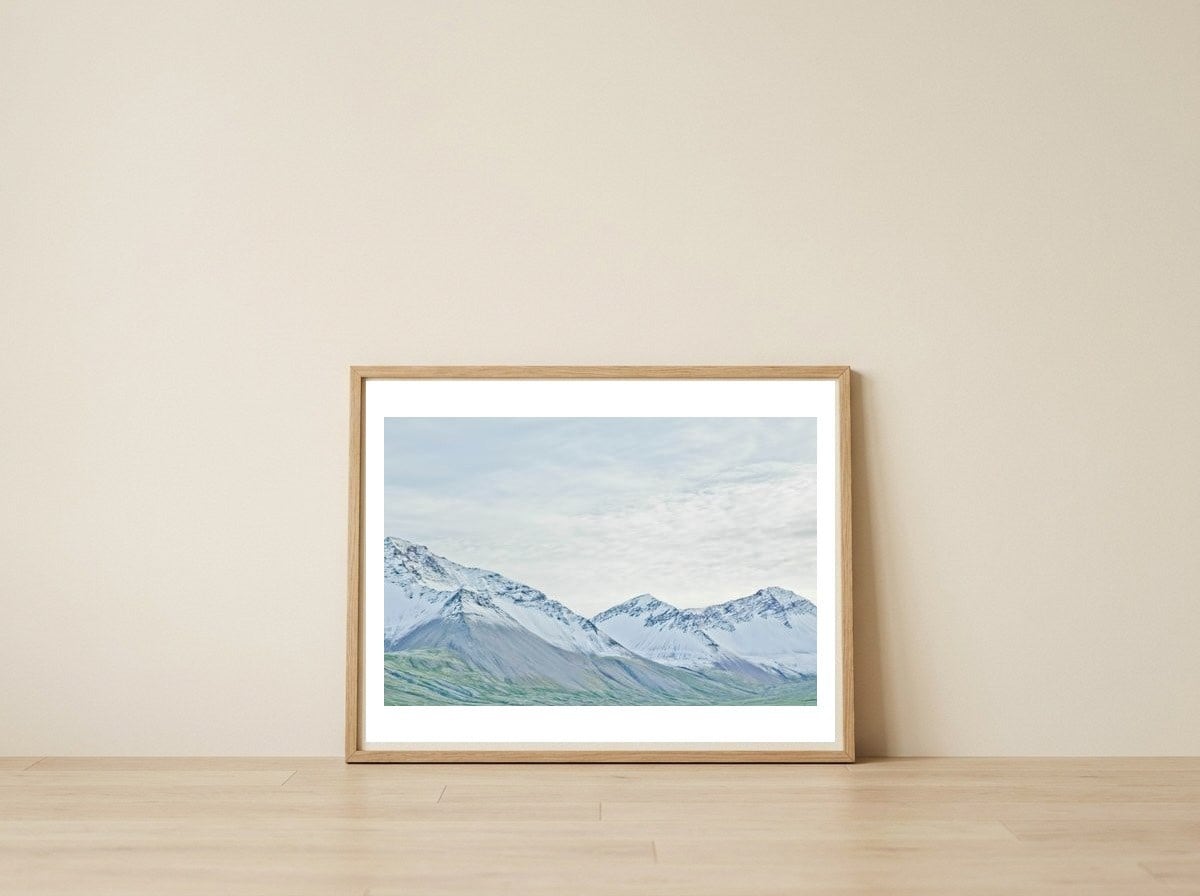 snow-mountain-iceland-6 — framed, leaning against the wall