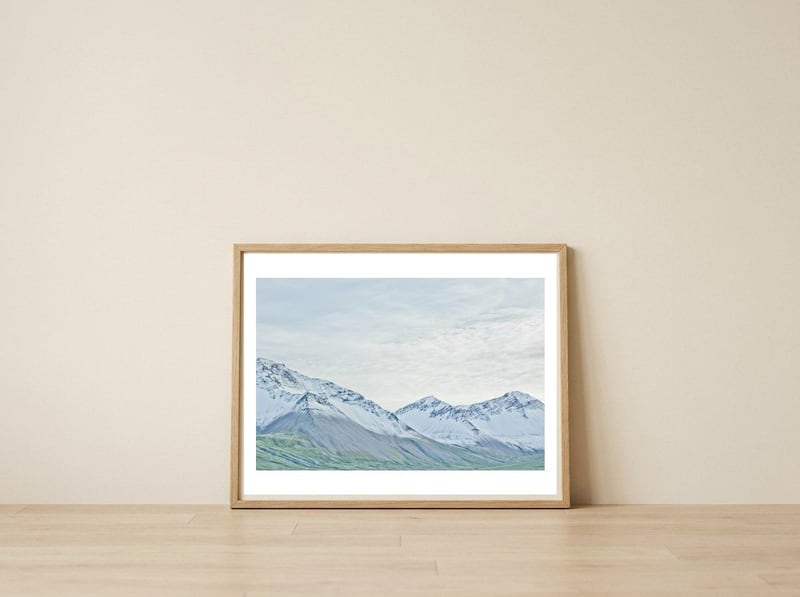 snow-mountain-iceland-6 — framed, leaning against the wall