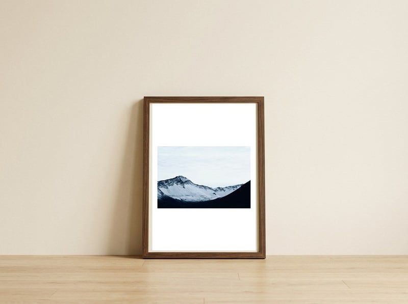 snow-mountain-iceland-7 — framed, leaning against the wall