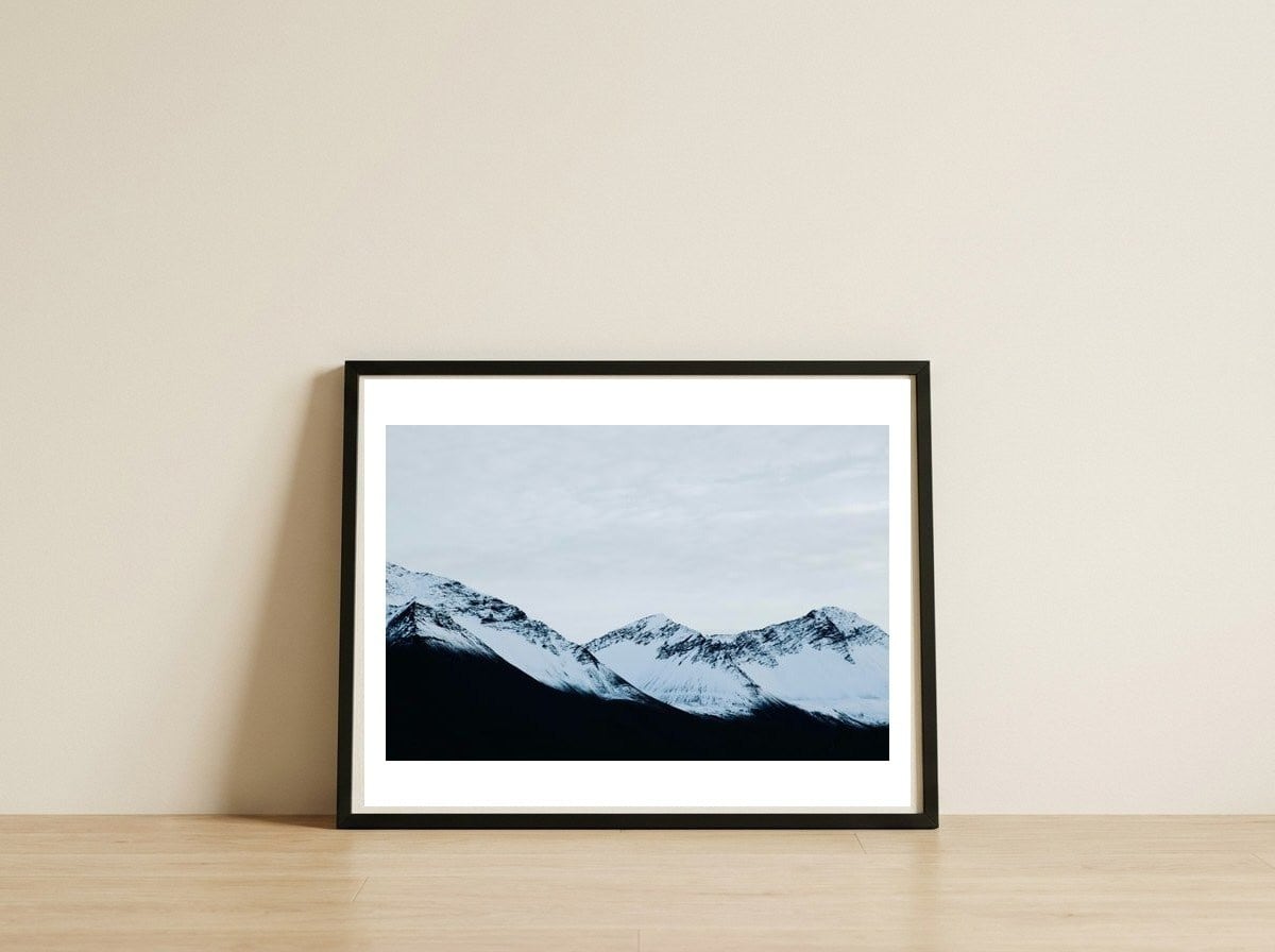 snow-mountain-iceland-8 — framed, leaning against the wall