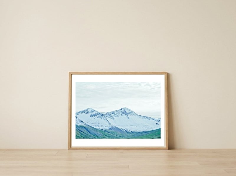 snow-mountain-iceland-9 — framed, leaning against the wall