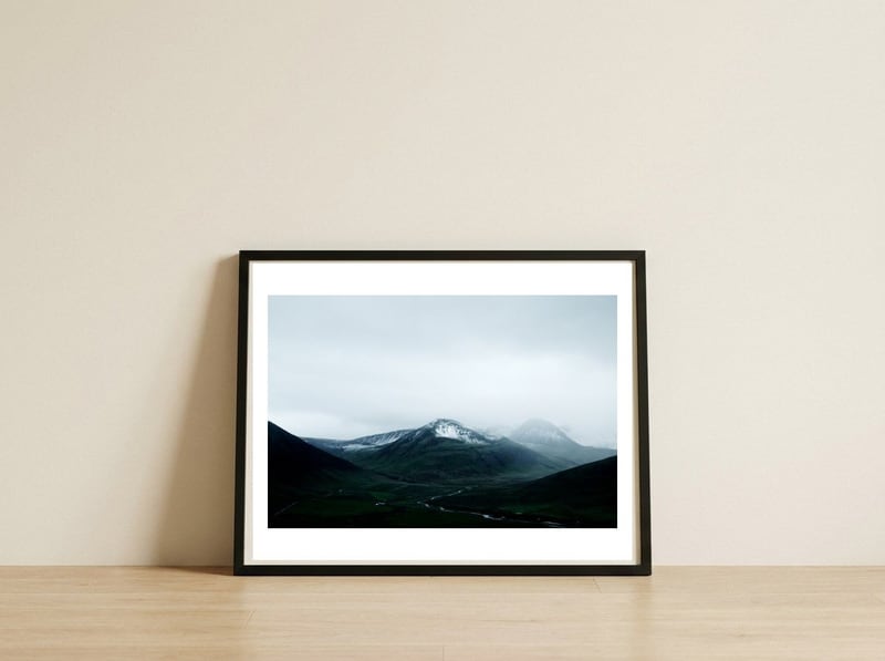 snow-mountain-iceland-10 — framed, leaning against the wall