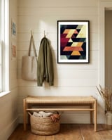 Pattern of triangles IV framed in a relaxed room thumbnail