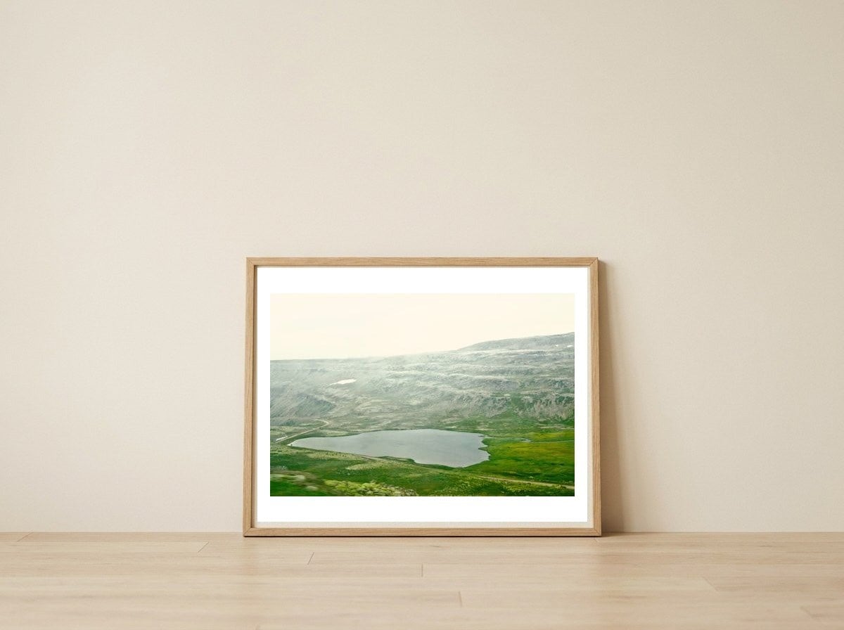 WILD NATURE ON THE WAY - ICEALAND — framed, leaning against the wall