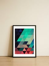 Pattern of triangles III — framed, leaning against the wall thumbnail