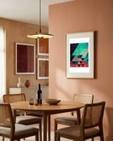 Pattern of triangles III framed in a intimate room thumbnail