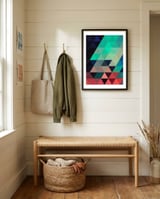 Pattern of triangles III framed in a relaxed room thumbnail