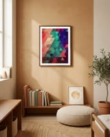 Pattern of triangles II framed in a gentle room thumbnail