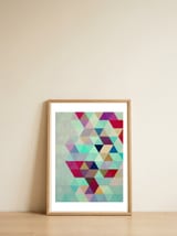 Pattern of triangles I — framed, leaning against the wall thumbnail
