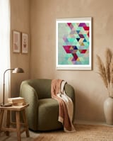 Pattern of triangles I framed in a tender room thumbnail