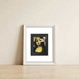 Monnalisa 2.0 - Print of paper Collage — framed, leaning against the wall thumbnail